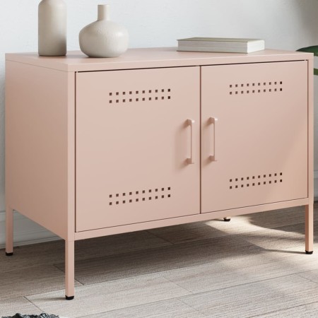 TV stand in pink steel, 68x39x50.5 cm by , TV Furniture - Ref: Foro24-842936, Price: 99,99 €, Discount: %