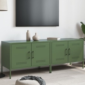 Muebles de TV 2 piezas acero verde oliva 68x39x50,5 cm de , Muebles TV - Ref: Foro24-842943, Precio: 179,36 €, Descuento: %