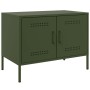 Muebles de TV 2 piezas acero verde oliva 68x39x50,5 cm de , Muebles TV - Ref: Foro24-842943, Precio: 179,29 €, Descuento: %