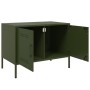 Muebles de TV 2 piezas acero verde oliva 68x39x50,5 cm de , Muebles TV - Ref: Foro24-842943, Precio: 179,29 €, Descuento: %