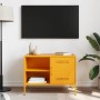 Mustard yellow steel TV stand 68x39x50.5 cm by , TV Furniture - Ref: Foro24-843000, Price: 95,88 €, Discount: %