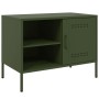 Mueble de TV de acero verde oliva 68x39x50,5 cm de , Muebles TV - Ref: Foro24-843002, Precio: 126,99 €, Descuento: %