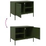 Mueble de TV de acero verde oliva 68x39x50,5 cm de , Muebles TV - Ref: Foro24-843002, Precio: 126,99 €, Descuento: %