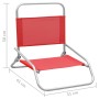 Klappbare Strandkörbe 2 Einheiten roter Stoff von vidaXL, Gartenstühle - Ref: Foro24-310367, Preis: 70,57 €, Rabatt: %