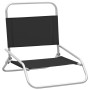 Folding beach chairs 2 units black fabric by vidaXL, Garden chairs - Ref: Foro24-310366, Price: 70,57 €, Discount: %