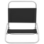 Folding beach chairs 2 units black fabric by vidaXL, Garden chairs - Ref: Foro24-310366, Price: 70,57 €, Discount: %