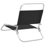 Folding beach chairs 2 units black fabric by vidaXL, Garden chairs - Ref: Foro24-310366, Price: 71,52 €, Discount: %