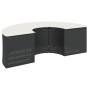 Garden stool with black synthetic rattan cushion by , Outdoor ottomans - Ref: Foro24-369087, Price: 141,40 €, Discount: %