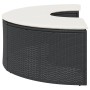 Garden stool with black synthetic rattan cushion by , Outdoor ottomans - Ref: Foro24-369087, Price: 141,40 €, Discount: %