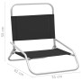 Folding beach chairs 2 units black fabric by vidaXL, Garden chairs - Ref: Foro24-310366, Price: 70,57 €, Discount: %