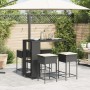 5-piece garden bar set with black PE rattan cushions by , Garden sets - Ref: Foro24-3261493, Price: 301,62 €, Discount: %