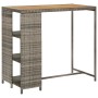 3-piece garden bar set with gray PE rattan cushions by , Garden sets - Ref: Foro24-3261498, Price: 233,24 €, Discount: %