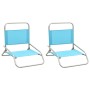 Folding beach chairs 2 units turquoise fabric by vidaXL, Garden chairs - Ref: Foro24-310371, Price: 70,11 €, Discount: %