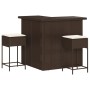 3-piece garden bar set with brown PE rattan cushions by , Garden sets - Ref: Foro24-3261500, Price: 269,33 €, Discount: %