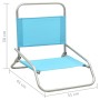 Folding beach chairs 2 units turquoise fabric by vidaXL, Garden chairs - Ref: Foro24-310371, Price: 70,11 €, Discount: %