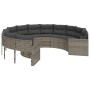 Runder Gartensofa mit grauen Kissen aus synthetischem Rattan. von , Outdoor-Sofas - Ref: Foro24-3318532, Preis: 625,03 €, Rab...