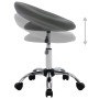 Silla de trabajo con ruedas cuero sintético gris de vidaXL, Sillas de oficina - Ref: Foro24-323668, Precio: 78,17 €, Descuent...