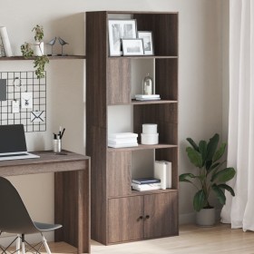 Engineered wood brown oak bookshelf 70x36x189 cm by , Bookcases and shelves - Ref: Foro24-3295323, Price: 128,99 €, Discount: %