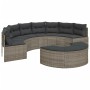 Semicircular garden sofa, 2 pieces, synthetic gray rattan by , Outdoor sofas - Ref: Foro24-3262071, Price: 559,96 €, Discount: %