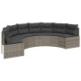 Semicircular garden sofa, 2 pieces, synthetic gray rattan by , Outdoor sofas - Ref: Foro24-3262071, Price: 559,96 €, Discount: %