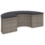 Semicircular garden sofa, 2 pieces, synthetic gray rattan by , Outdoor sofas - Ref: Foro24-3262071, Price: 559,96 €, Discount: %