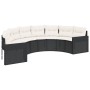 Halbrundes Gartensofa-Set, 3-teilig, aus schwarzem Kunststoff-Rattan. von , Outdoor-Sofas - Ref: Foro24-3262065, Preis: 606,9...