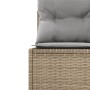 Semicircular garden sofa with beige synthetic rattan cushions by , Outdoor sofas - Ref: Foro24-3318524, Price: 423,99 €, Disc...