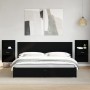 Wall-mounted bedside tables with LED lights, 2 units, black by , Nightstands - Ref: Foro24-848160, Price: 121,36 €, Discount: %