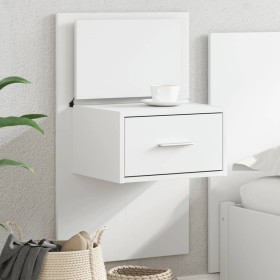 Wall-mounted bedside table with white LED lights by , Nightstands - Ref: Foro24-848157, Price: 70,69 €, Discount: %