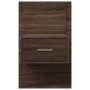 Wall-mounted bedside table with LED lights in brown oak by , Nightstands - Ref: Foro24-848169, Price: 70,91 €, Discount: %