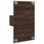 Wall-mounted bedside table with LED lights in brown oak by , Nightstands - Ref: Foro24-848169, Price: 70,91 €, Discount: %