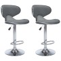 323648 Bar Stools 2 pcs Gray Faux Leather by vidaXL, Kitchen stools - Ref: Foro24-323648, Price: 131,78 €, Discount: %