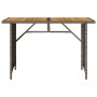 Garden table with gray PE rattan wood surface 110x68x70 cm by , Garden tables - Ref: Foro24-366356, Price: 99,56 €, Discount: %