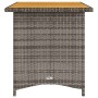 Garden table with gray PE rattan wood surface 110x68x70 cm by , Garden tables - Ref: Foro24-366356, Price: 99,56 €, Discount: %