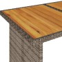 Garden table with gray PE rattan wood surface 110x68x70 cm by , Garden tables - Ref: Foro24-366356, Price: 99,56 €, Discount: %