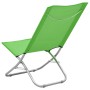 Folding beach chairs 2 units green fabric by vidaXL, Garden chairs - Ref: Foro24-310379, Price: 74,05 €, Discount: %