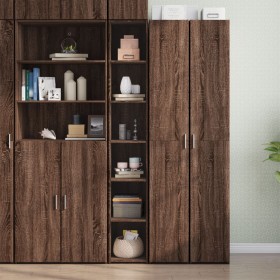 Hoher Schrank aus braunem Eichen-Ingenieurholz 30x41x185 cm. von , Sideboards - Ref: Foro24-846417, Preis: 101,95 €, Rabatt: %