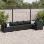 Garden furniture set, 6 pieces, with black synthetic rattan cushions. by , Garden sets - Ref: Foro24-3308107, Price: 469,60 €...