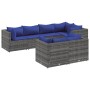 7-piece garden furniture set with gray synthetic rattan cushions by , Garden sets - Ref: Foro24-3308191, Price: 441,15 €, Dis...