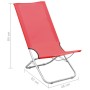 Folding beach chairs 2 units red fabric by vidaXL, Garden chairs - Ref: Foro24-310376, Price: 69,60 €, Discount: %