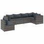 6-piece garden furniture set with gray synthetic rattan cushions by , Garden sets - Ref: Foro24-3308170, Price: 386,99 €, Dis...