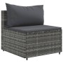 Garden furniture set 9 pieces and gray synthetic rattan cushions by , Garden sets - Ref: Foro24-3308042, Price: 532,53 €, Dis...