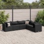 Set muebles de jardín 6 piezas y cojines ratán sintético negro de , Conjuntos de jardín - Ref: Foro24-3308139, Precio: 470,00...