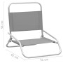 Folding beach chairs 2 units gray fabric by vidaXL, Garden chairs - Ref: Foro24-310368, Price: 70,99 €, Discount: %