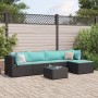 Garden furniture set, 6 pieces, with black synthetic rattan cushions. by , Garden sets - Ref: Foro24-3308068, Price: 382,64 €...