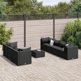 Garden furniture set 8 pieces and black synthetic rattan cushions by , Garden sets - Ref: Foro24-3308035, Price: 607,99 €, Di...