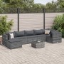 Garden furniture set 8 pieces and gray synthetic rattan cushions by , Garden sets - Ref: Foro24-3308234, Price: 536,05 €, Dis...