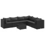 Set de muebles de jardín y cojines 7 pzas ratán sintético negro de , Conjuntos de jardín - Ref: Foro24-3308147, Precio: 575,9...