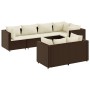 Garden furniture set, 7 pieces, with brown synthetic rattan cushions. by , Garden sets - Ref: Foro24-3308185, Price: 504,01 €...