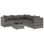 6-piece garden furniture set with gray synthetic rattan cushions by , Garden sets - Ref: Foro24-3308130, Price: 373,70 €, Dis...